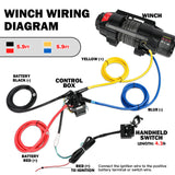 Automotive Parts: X-BULL 5000LBS Electric Winch 12V Synthetic Rope ATV UTV Boat Upgraded version
