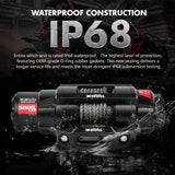 Automotive Parts: X-BULL 5000LBS Electric Winch 12V Synthetic Rope ATV UTV Boat Upgraded version