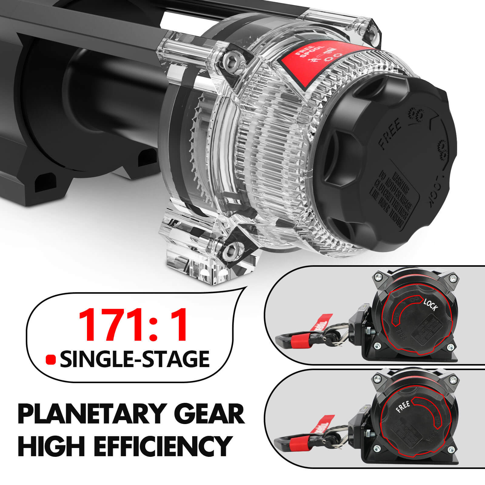 Automotive Parts: X-BULL 5000LBS Electric Winch 12V Synthetic Rope ATV UTV Boat Upgraded version