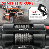 Automotive Parts: X-BULL 5000LBS Electric Winch 12V Synthetic Rope ATV UTV Boat Upgraded version