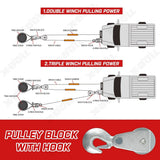 4WD Recovery Tools: X-BULL Electric Winch 6000LBS 12V BOAT Synthetic Rope Wireless Remote 4WD ATV UTV