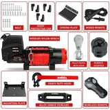4WD Recovery Tools: X-BULL Electric Winch 6000LBS 12V BOAT Synthetic Rope Wireless Remote 4WD ATV UTV