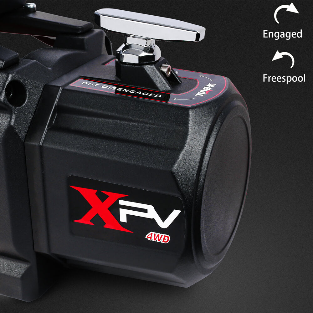 Automotive Lifts & Hoists: X-BULL 12V Electric Winch 14500LBS synthetic rope with winch mounting plate