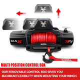 Automotive Lifts & Hoists: X-BULL 4x4 Electric Winch 12V 14500LBS synthetic rope with winch mounting plate
