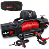 Automotive Lifts & Hoists: X-BULL 12V Electric Winch 14500LBS synthetic rope with winch cover
