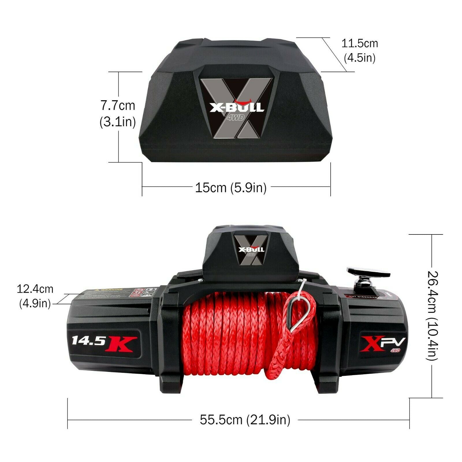 Boating Accessories: X-BULL Electric Winch 12V Synthetic Rope Wireless 14500LB Remote 4X4 4WD Boat