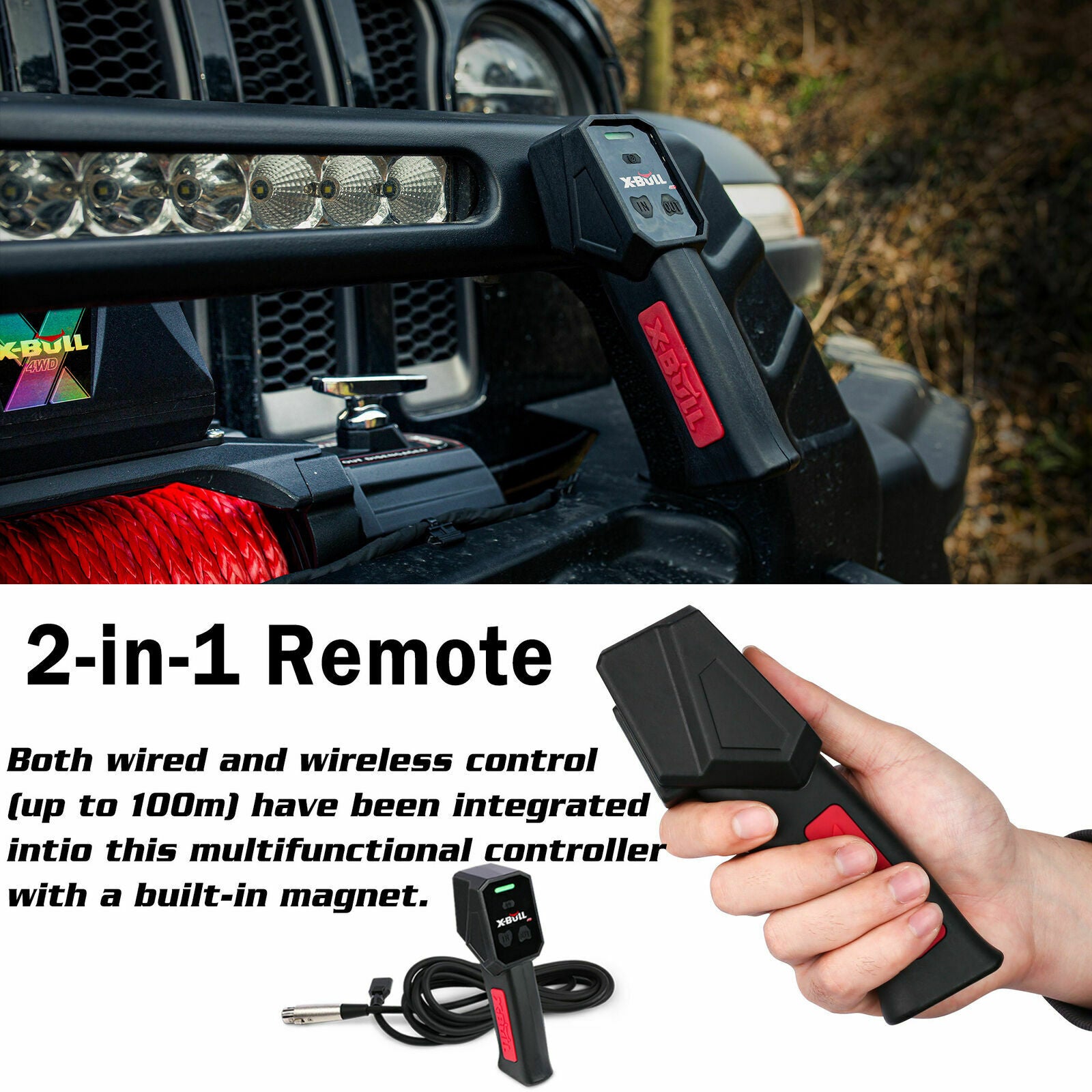 Boating Accessories: X-BULL Electric Winch 12V Synthetic Rope Wireless 14500LB Remote 4X4 4WD Boat
