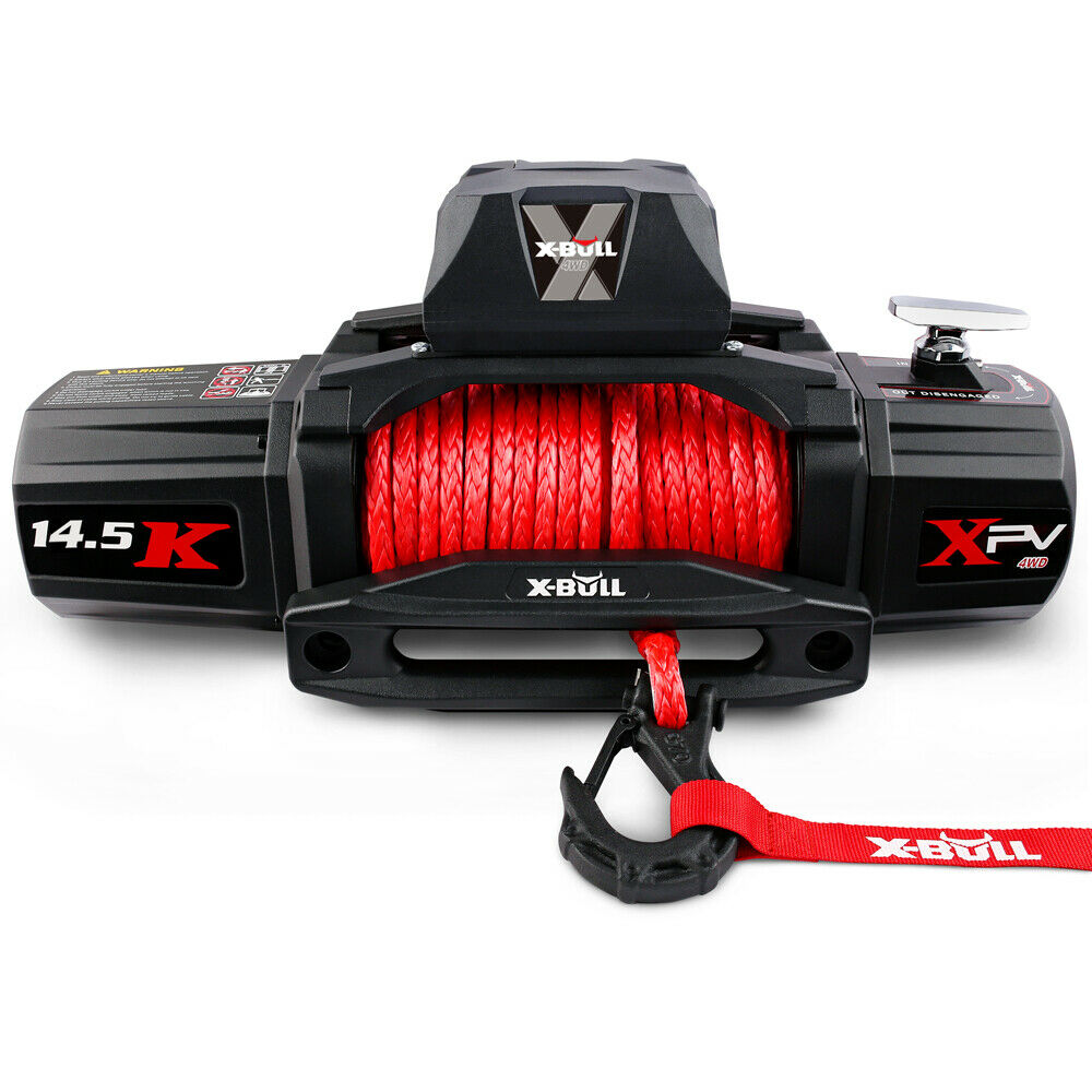 Boating Accessories: X-BULL Electric Winch 12V Synthetic Rope Wireless 14500LB Remote 4X4 4WD Boat
