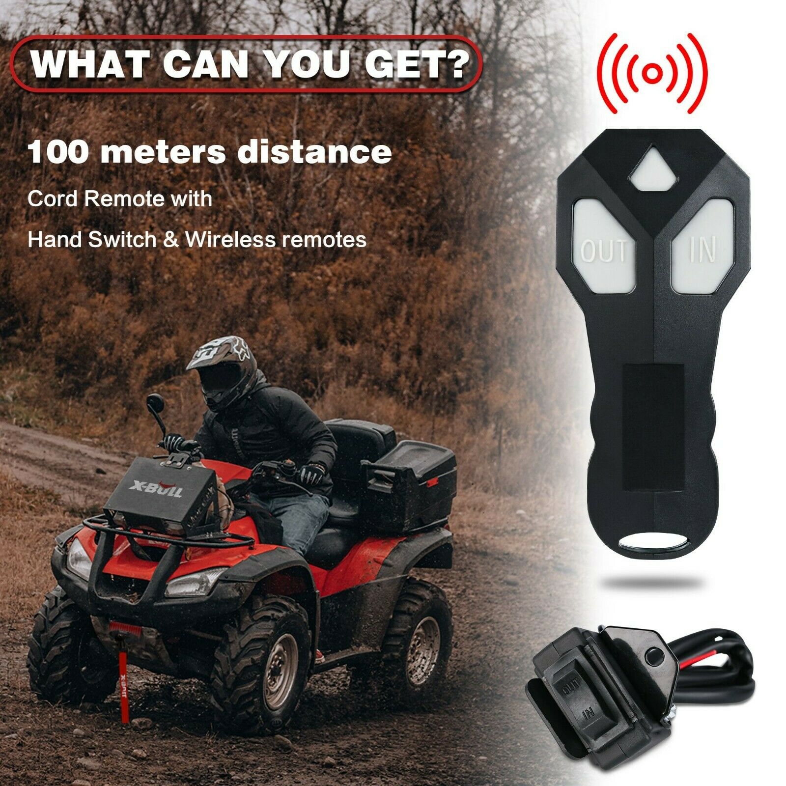 Automotive Lifts & Hoists: X-BULL Electric Winch 4500LBS/2041KG Steel Cable Wireless Remote Boat ATV 4WD