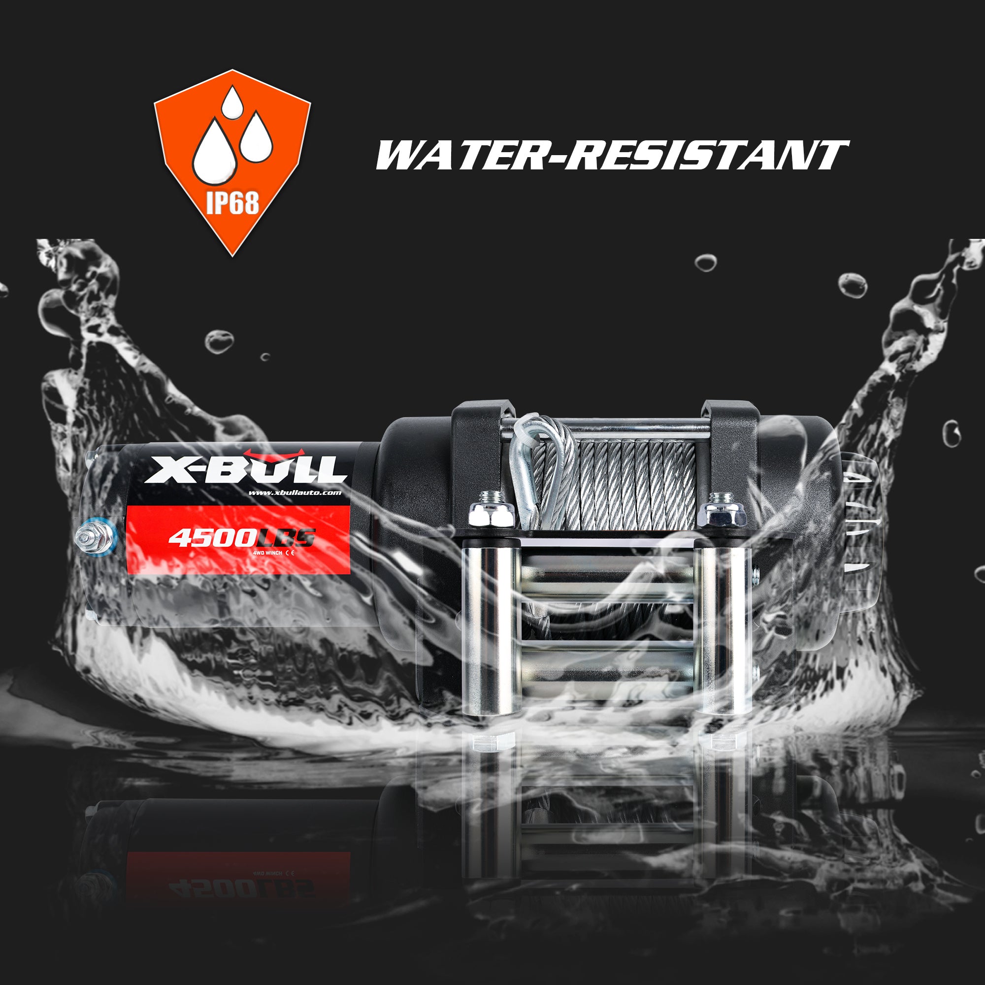 Automotive Lifts & Hoists: X-BULL Electric Winch 4500LBS/2041KG Steel Cable Wireless Remote Boat ATV 4WD