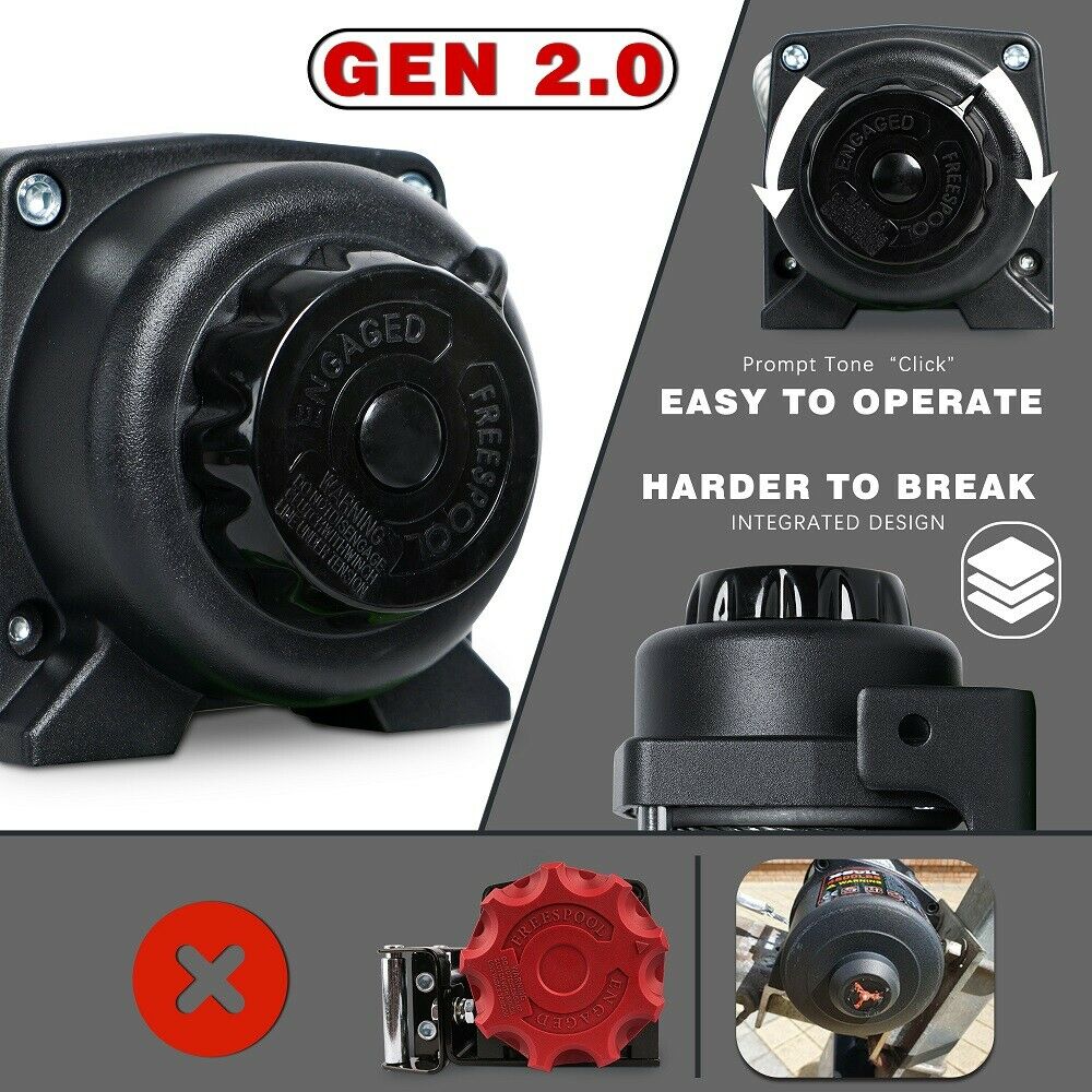 Automotive Lifts & Hoists: X-BULL Electric Winch 4500LBS/2041KG Steel Cable Wireless Remote Boat ATV 4WD