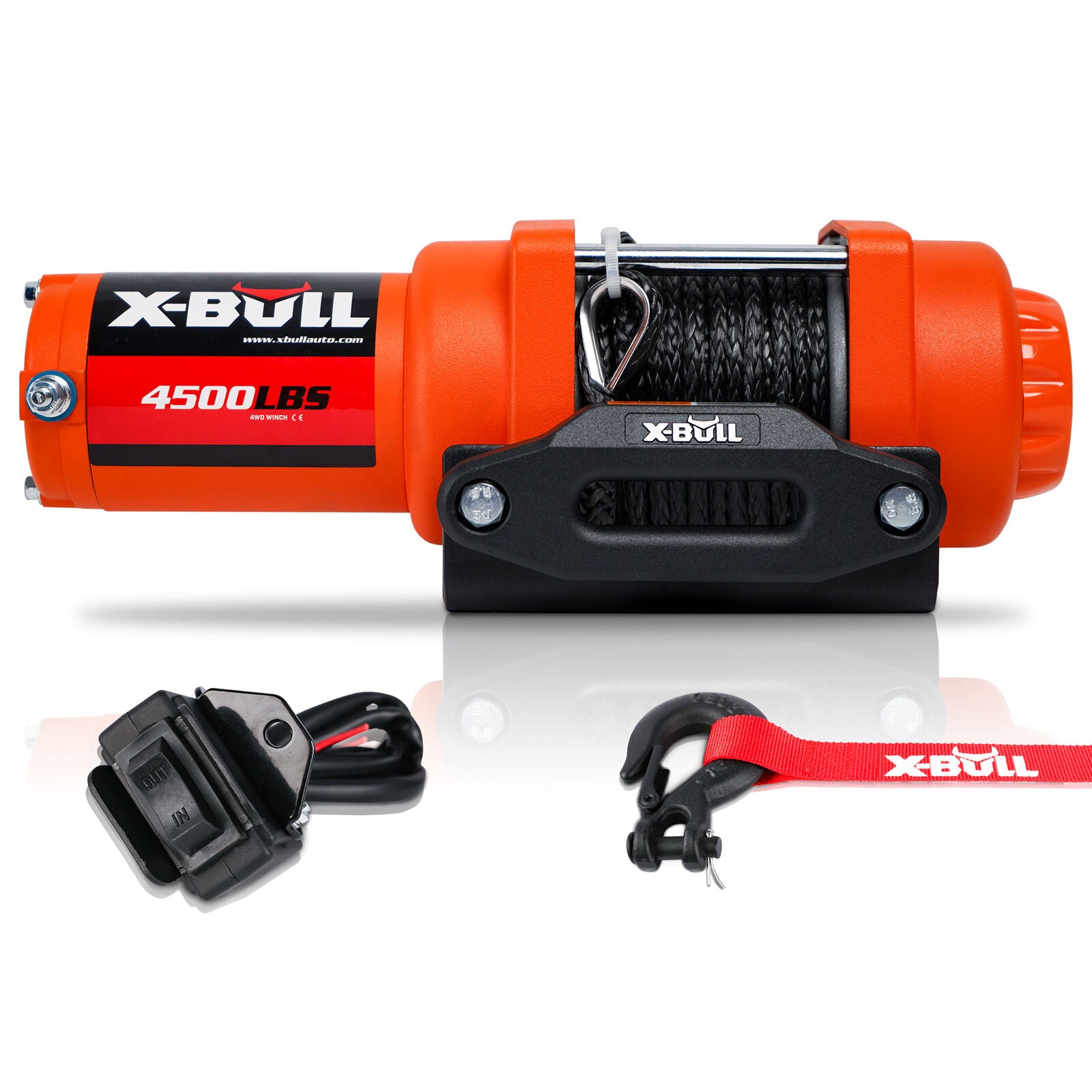 Automotive Lifts & Hoists: X-BULL Electric Winch 12v Synthetic Rope 4500LBS Wireless Remote ATV UTV 2041KG
