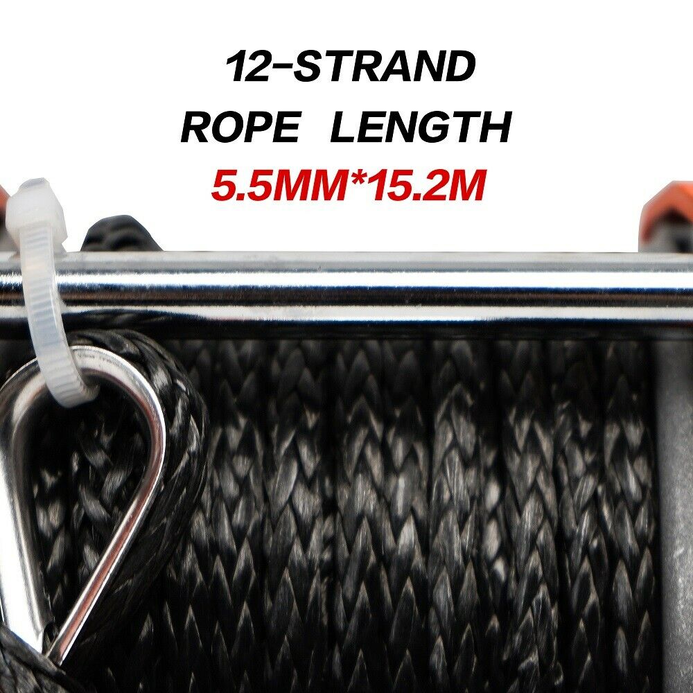 Automotive Lifts & Hoists: X-BULL Electric Winch 12v Synthetic Rope 4500LBS Wireless Remote ATV UTV 2041KG