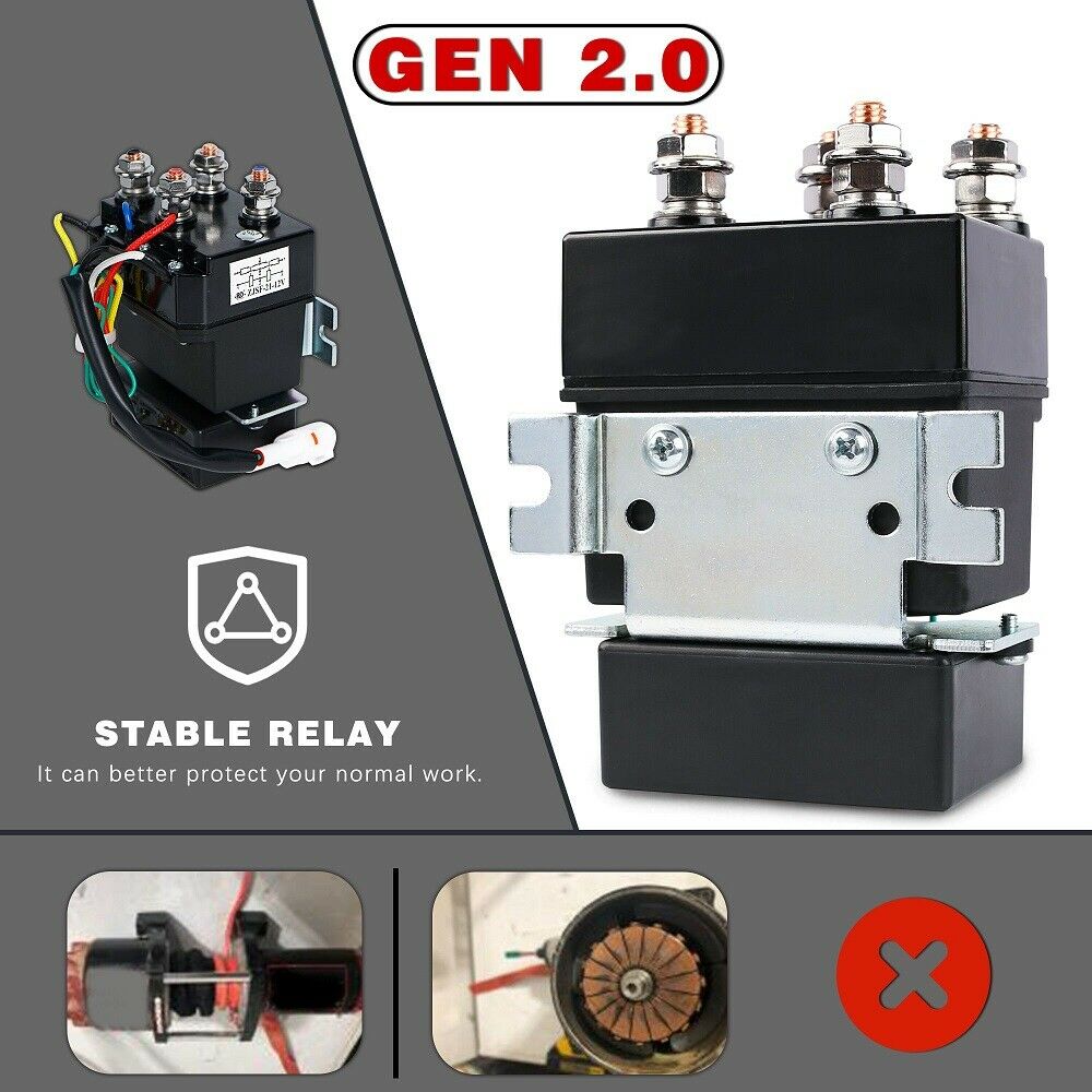 Automotive Lifts & Hoists: X-BULL Electric Winch 12v Synthetic Rope 4500LBS Wireless Remote ATV UTV 2041KG