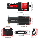 Automotive Parts: X-BULL 12V Electric Winch 2500LBS Synthetic Rope 15.2M ATV Boat Winch Trailer