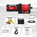 Automotive Parts: X-BULL 12V Electric Winch 2500LBS Synthetic Rope 15.2M ATV Boat Winch Trailer