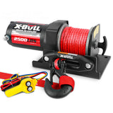 Men's Tops & T-shirts: X-BULL 2500LBS Electric Winch 12V Winch Synthetic Rope 15.2M ATV Winch Kit Boat Winch Trailer