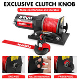 Men's Tops & T-shirts: X-BULL 2500LBS Electric Winch 12V Winch Synthetic Rope 15.2M ATV Winch Kit Boat Winch Trailer
