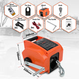 Automotive Parts: X-BULL 12V Electric Boat Winch 5000LBS Portable Wireless Remote Trailer Winch Steel Cable
