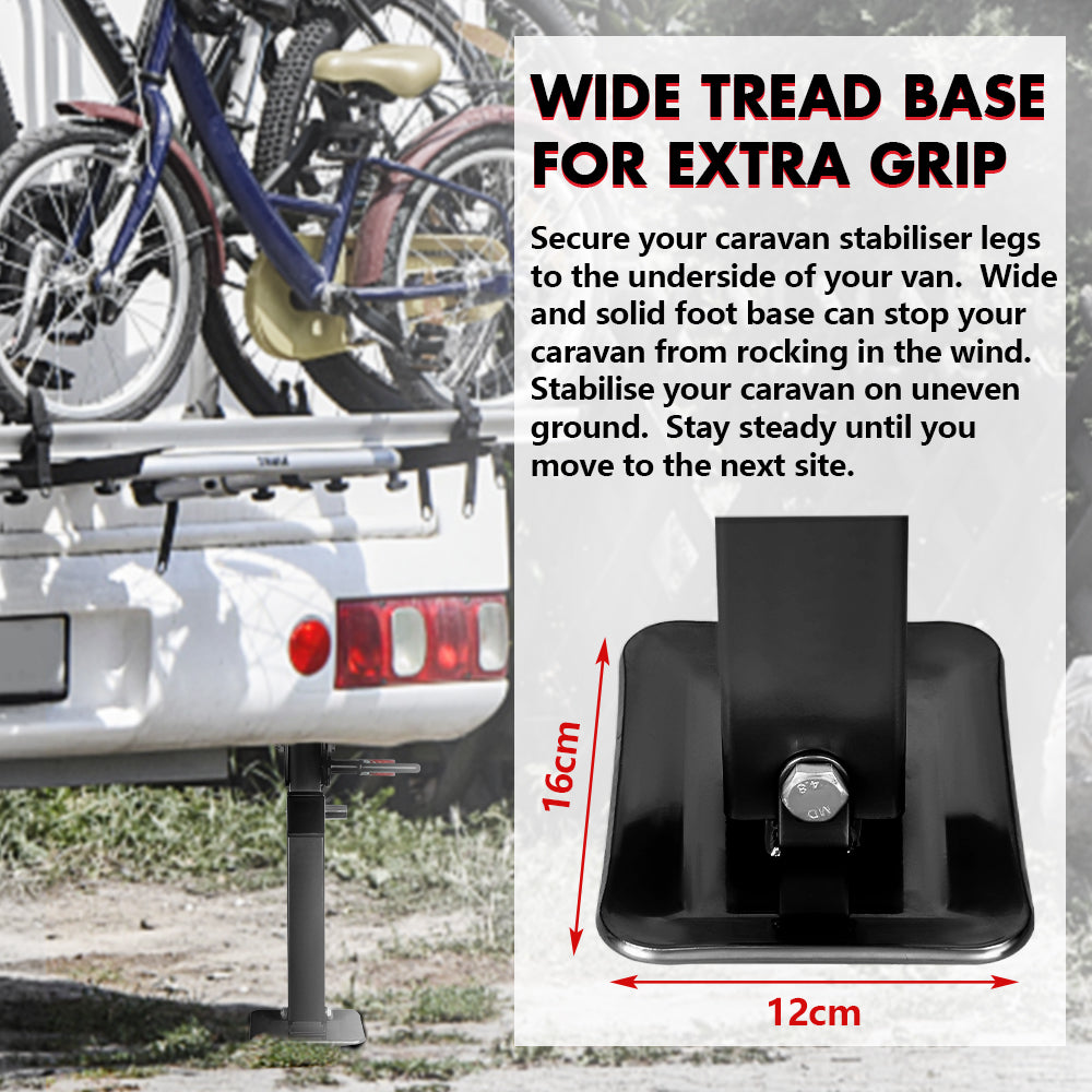 Lifts & Hoists: X-BULL Drop Down Legs 440MM- 560MM Trailer Steel Legs Caravan Corner 1200LBS Black