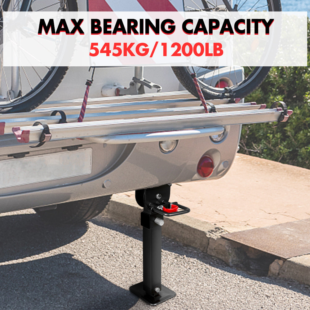 Traffic Control & Parking Tools: X-BULL 4x 440mm Drop Down Corner Legs W/Handle Steel Base Caravan Stabilizer Black