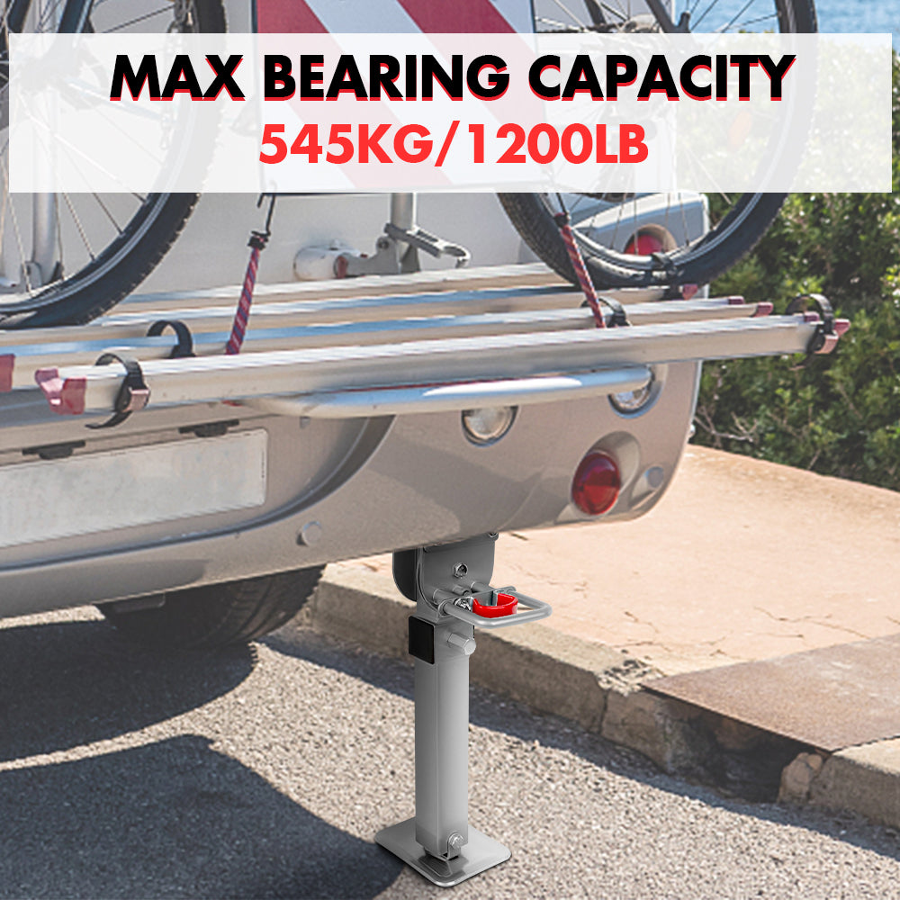 Automotive Parts: X-BULL 4x 440mm Drop Down Corner Legs Steadies Handle Steel Foot Caravan Trailer Silver