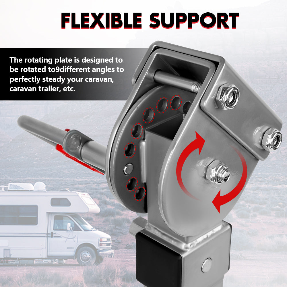 Automotive Parts: X-BULL 4x 440mm Drop Down Corner Legs Steadies Handle Steel Foot Caravan Trailer Silver