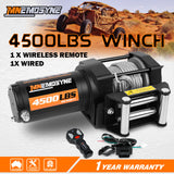 Automotive Parts: Electric Winch 4500LBS Winch Steel Cable Trailer Towing Remote ATV Winch UTV Winch 4WD