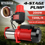 Aquarium Filters & Pumps: ETOSHA 2000W Garden Water Pump High Pressure 4-Stage Tank Farm Irrigation Pump