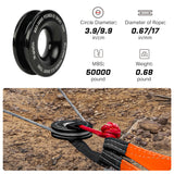 4WD Recovery Tools: X-BULL Recovery Ring Soft Shackle Kit Snatch Block Pulley Rope Snatch Ring 4WD