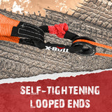 4WD Recovery Tools: X-BULL Recovery Ring Soft Shackle Kit Snatch Block Pulley Rope Snatch Ring 4WD