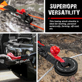 4WD Recovery Tools: X-BULL Recovery Ring Soft Shackle Kit Snatch Block Pulley Rope Snatch Ring 4WD