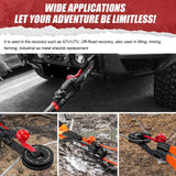 Bicycle Stands & Storage: X-BULL Soft Shackle Synthetic Rope Recovery Snatch Ring /Recovery Hitch Receiver