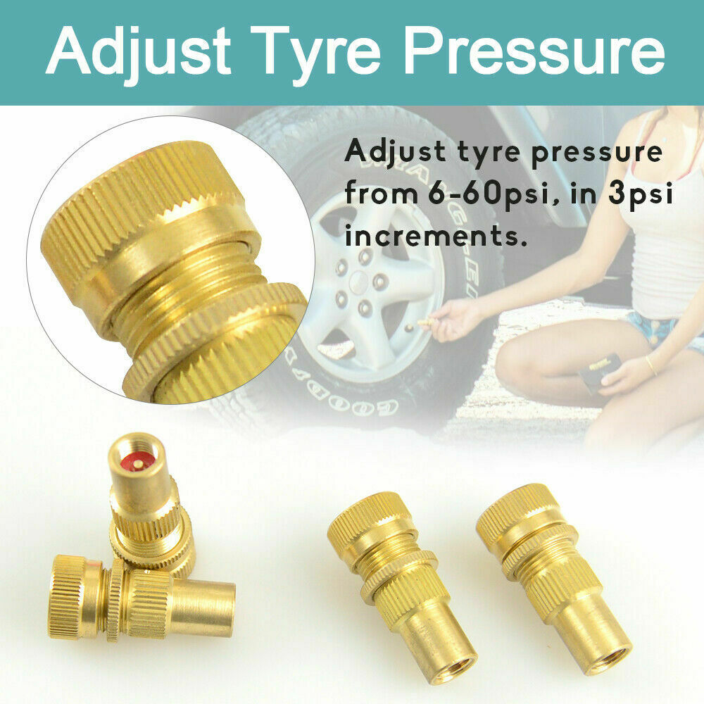 4WD Recovery Tools: X-BULL Tyre Deflators Brass Air Deflator 0-60 PSI Tire Valve Core Tool Automatic