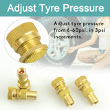 4WD Recovery Tools: X-BULL Tyre Deflators Brass Air Deflator 0-60 PSI Tire Valve Core Tool Automatic