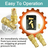 4WD Recovery Tools: X-BULL Tyre Deflators Brass Air Deflator 0-60 PSI Tire Valve Core Tool Automatic
