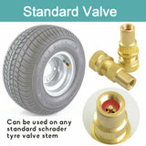 4WD Recovery Tools: X-BULL Tyre Deflators Brass Air Deflator 0-60 PSI Tire Valve Core Tool Automatic