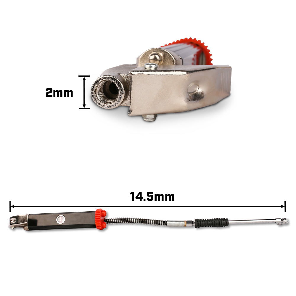 Fuel & Exhaust: X-BULL Tyre Inflator with Pressure Gauge Heavy Duty Aluminium Die Cast Body 160PSI