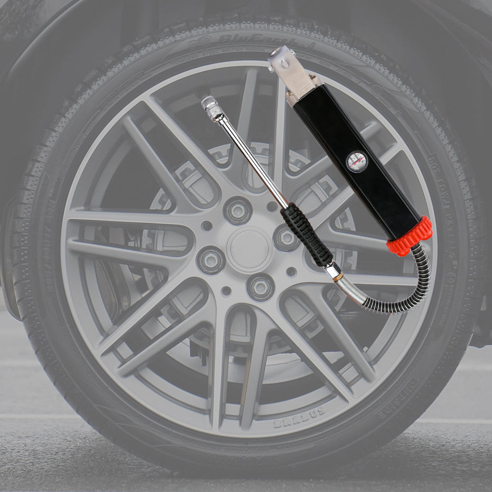 Fuel & Exhaust: X-BULL Tyre Inflator with Pressure Gauge Heavy Duty Aluminium Die Cast Body 160PSI