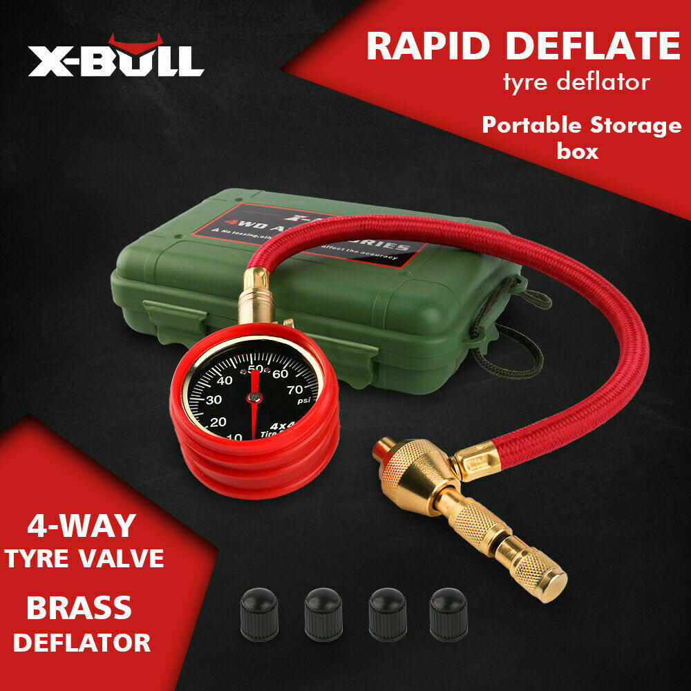 Automotive Gauges: X-BULL Tyre Deflator Tire Air Deflators Rapid With Pressure Gauge Valve Tool 4WD