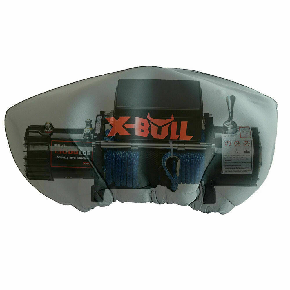 Automotive Parts: X-BULL Winch Cover Waterproof fits 8000-17000LBS Winch Dust Cover Soft 4X4