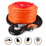 Automotive Repair & Speciality Tools: ZESUPER Winch Rope 9.5MM X 30M Dyneema SK75 Hook Synthetic Car Tow Recovery Cable Hook