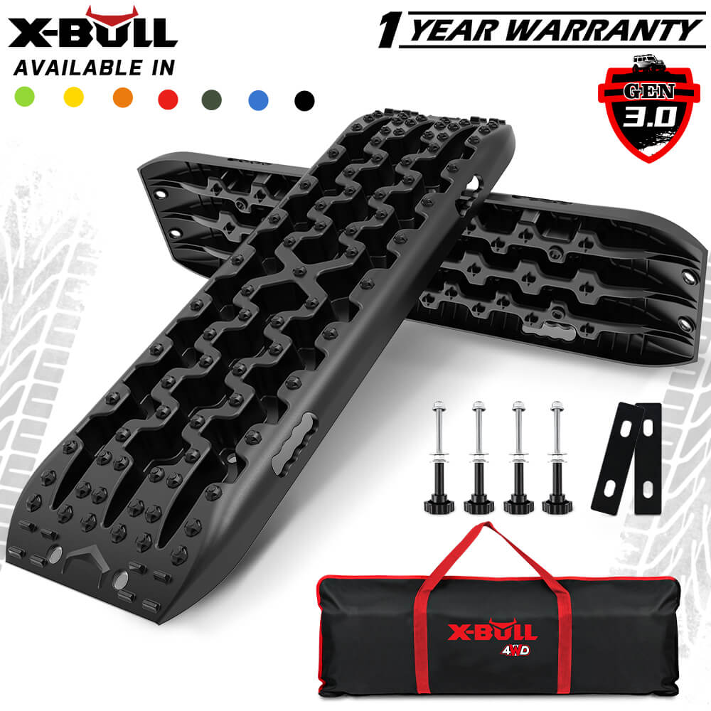 4WD Recovery Tools: X-BULL Recovery tracks Sand tracks KIT Carry bag mounting pin Sand/Snow/Mud 10T 4WD-black Gen3.0