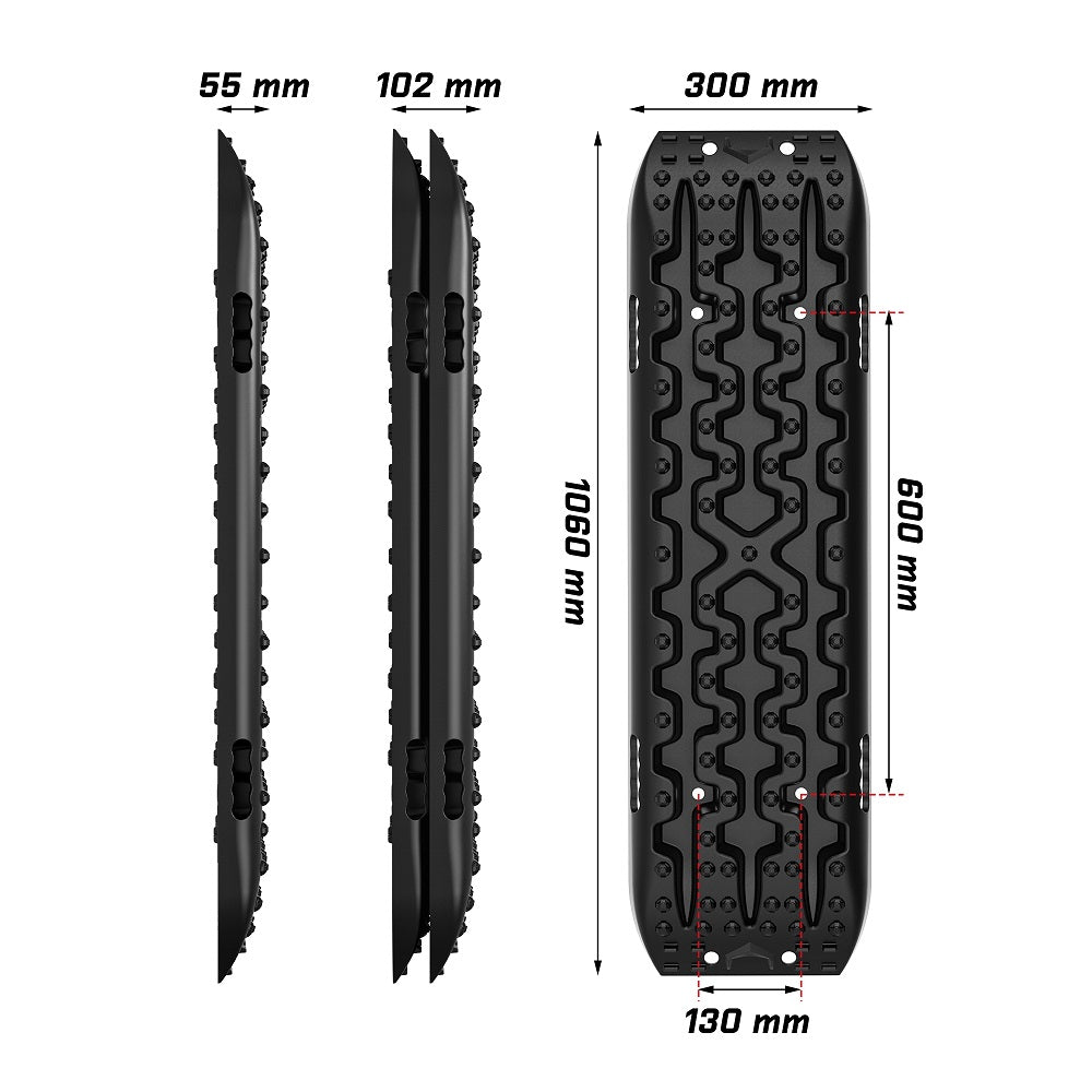4WD Recovery Tools: X-BULL Recovery tracks Sand tracks KIT Carry bag mounting pin Sand/Snow/Mud 10T 4WD-black Gen3.0