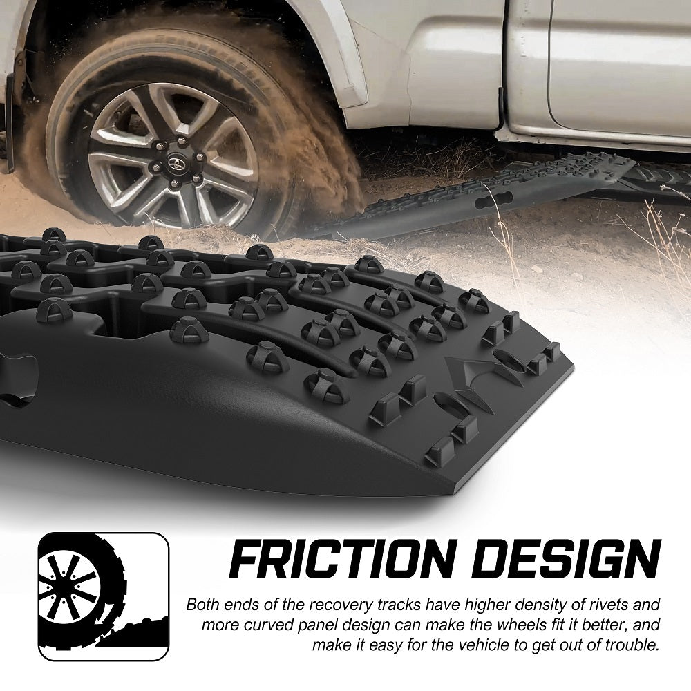 4WD Recovery Tools: X-BULL Recovery tracks Sand tracks KIT Carry bag mounting pin Sand/Snow/Mud 10T 4WD-black Gen3.0