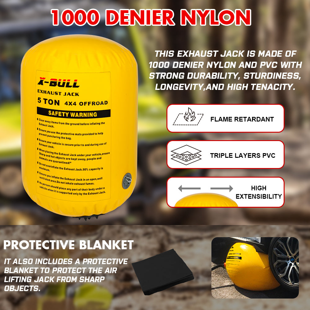Fuel & Exhaust: X-BULL Exhaust Jack Recovery Jack Air Bag Multi Layer Truck Rescue Kit 4x4 4WD 10 Units