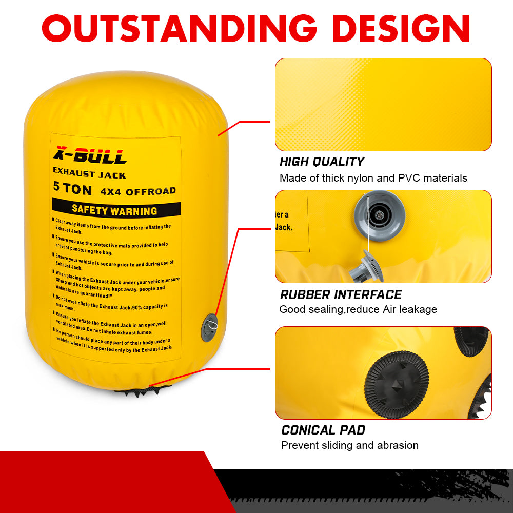 Fuel & Exhaust: X-BULL Exhaust Jack Recovery Jack Air Bag Multi Layer Truck Rescue Kit 4x4 4WD 10 Units