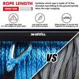 4WD Recovery Tools: X-BULL 12000LBS Electric Winch 12V 4x4 synthetic rope 4WD Car with winch mounting plate