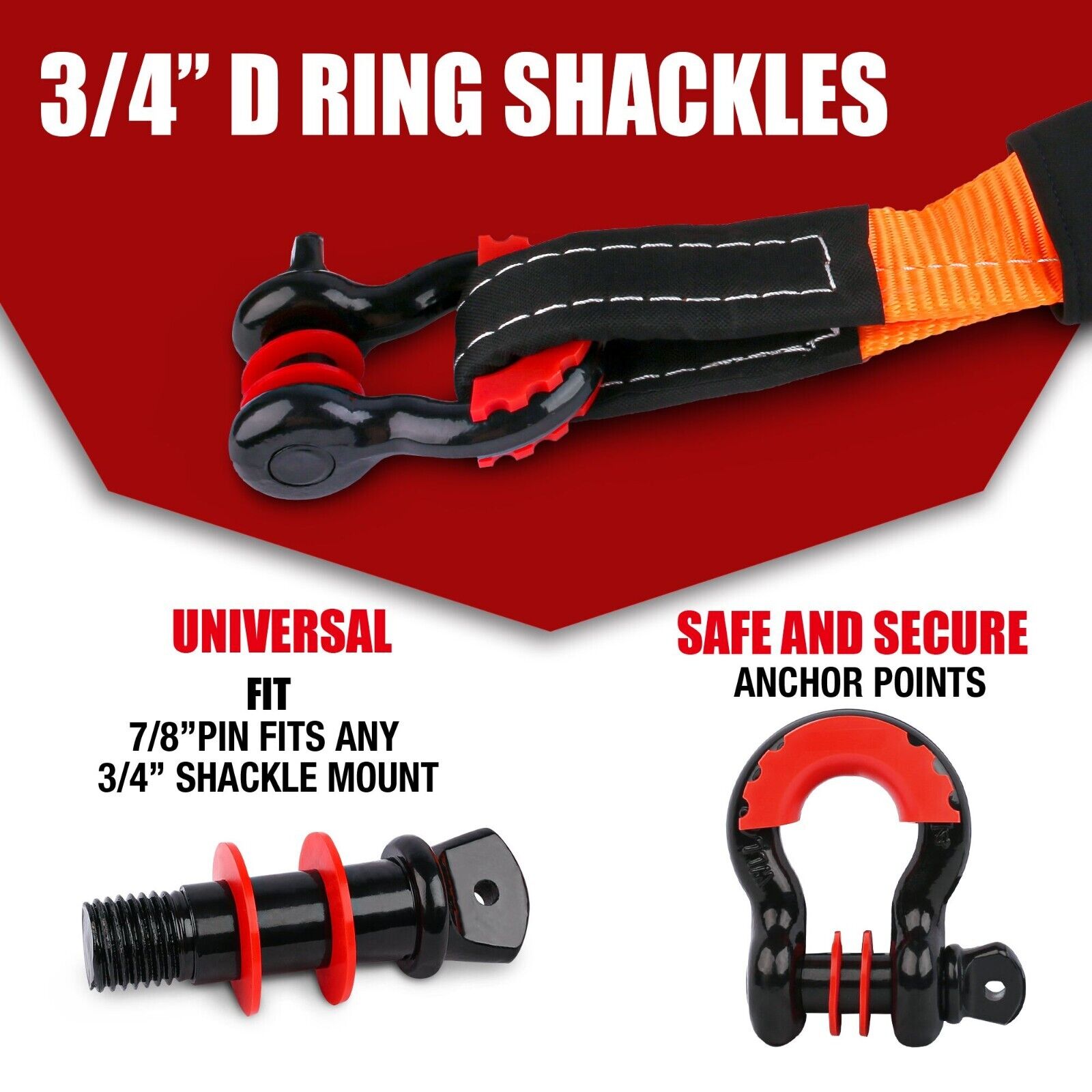 4WD Recovery Tools: X-BULL Winch Recovery Kit 13PCS Recovery tracks /Snatch Strap Off Road 4X4