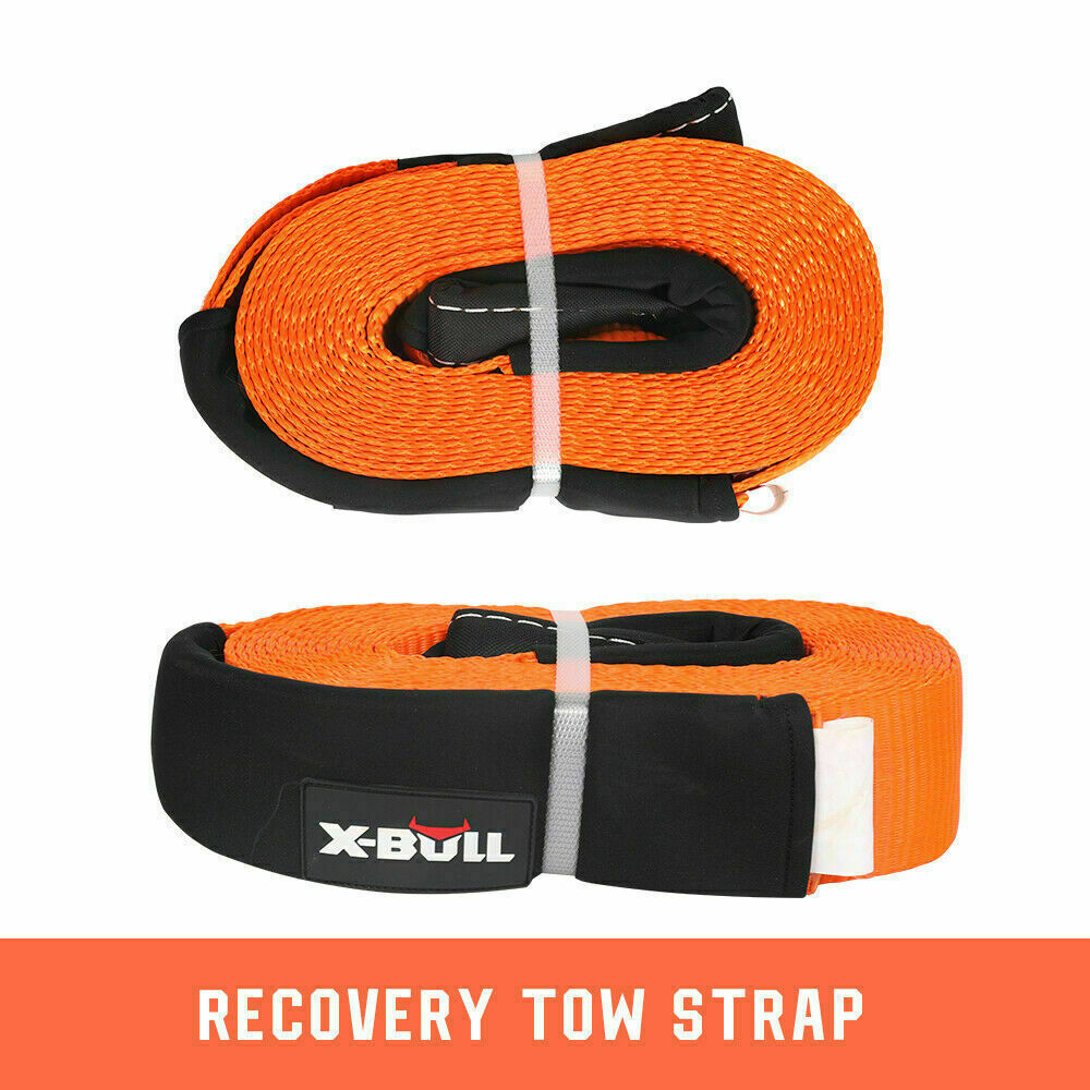 4WD Recovery Tools: X-BULL Winch Recovery Kit 11PCS 4WD 4x4 Pack Off Road Snatch Strap Essential